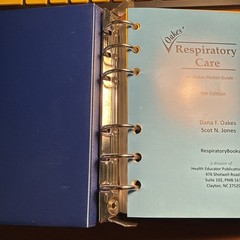 9th Edition Oakes Respiratory Care: An Oakes Pocket Guide NEW