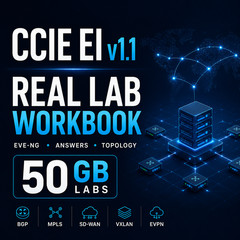 CCIE EI v1.1 Real Lab Workbook EVE-NG Answers Labs Topology