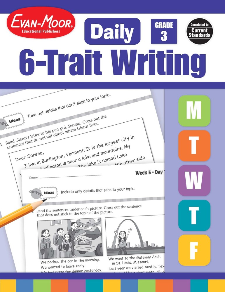 Evan-Moor Daily 6-Trait Writing, Grade 3, Homeschool and Classroom Resource …