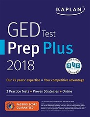GED TEST PREP PLUS 2018: 2 PRACTICE TESTS + PROVEN By Van Caren Slyke EXCELLENT