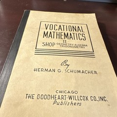 Vocational Mathematics II Schumacher 1961 Geometry Algebra Trigonometry