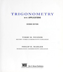 Trigonometry with Applications Hardcover