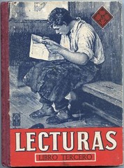 LECTURAS LIBRO TERCER Vintage School Book Libro Texto Colegio 1943, 288 Pages VG