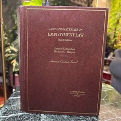 Cases and Materials on Employment Law by Estreicher & Harper, Hardcover, Third …