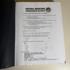 Natural Medicine Comprehensive Database Book Dietary Supplements Herbal Medicine