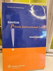 American Private International Law by Symeon Symeonides Wolters Kluwer Law