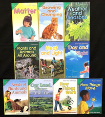 K – SCIENCE CURRICULUM READERS (10 books) (All topics, On Grade Level) (2008)