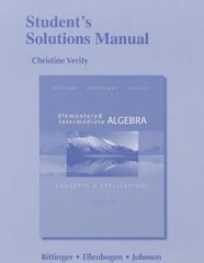 Student’s Solutions Manual for Elementary and Intermediate Algebra: Concepts…