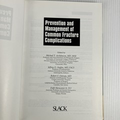 Prevention and Management of Common Fracture Complications 2012 HC