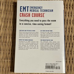 EMT Test Preparation Crash Course Emergency Medical Technician Used Book