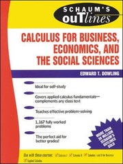 Schaum’s Outline of Calculus for Business, Economics, and the Soc
