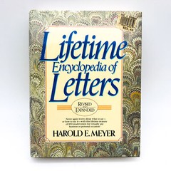 Lifetime Encyclopedia Of Letters Hardcover Harold E Meyer 1992 Professional Y