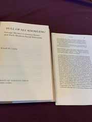 ‘Full of All knowledg’ George Herbert’s Country Parson& Early —-.. 2004 lst Ed