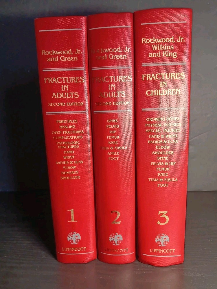 1984 Rockwood and Green’s Fractures VOL 1 2 3 VG HC SET 2ND EDITION
