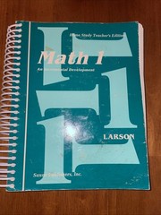 Math 1 Home Study 1994 Teachers Edition Good