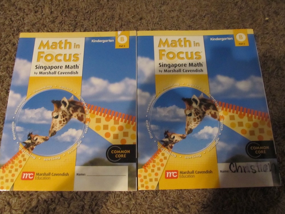 Singapore MATH IN FOCUS K Kindergarten B Part 2 SET Marshall Cavendish