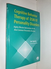 Cognitive Behavior Therapy of DSM-IV Personality Diso… by Sperry, Len Hardback