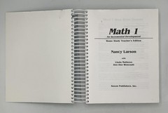 Vintage Math 1 An Incremental Development Nancy Larson Saxon Green PB 1994 US