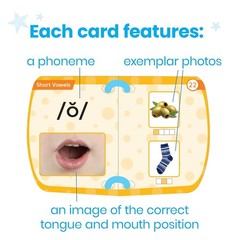 English Letter Sounds Flash Cards & Mirror Set for Early Literacy Development