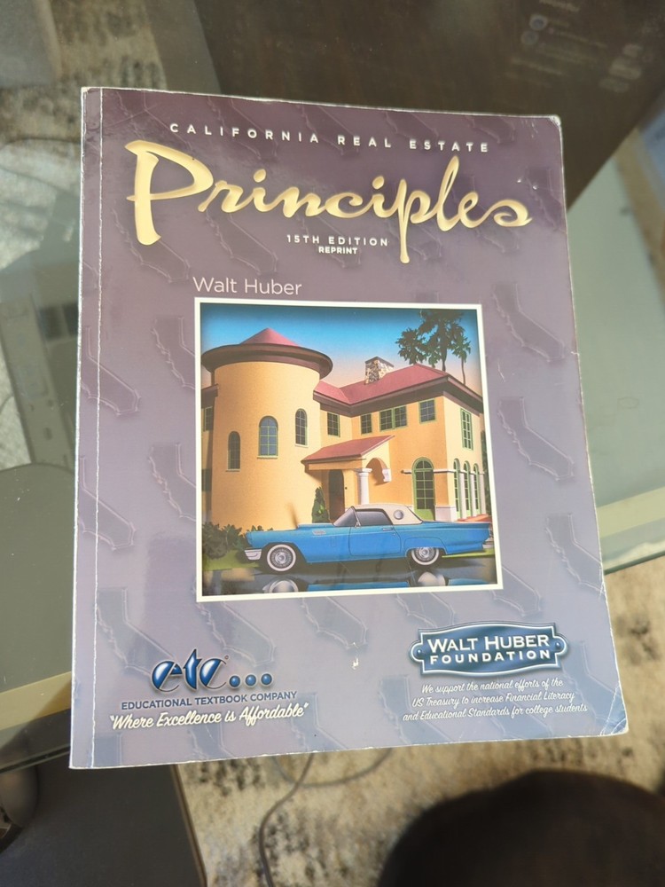 California Real Estate Principles 15th Edition By Walt Huber