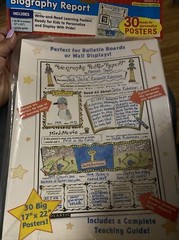 NIB Scholastic Biography Report Posters Lot Of 30: GRADES 3-6: Personalized