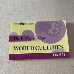 Walch Daily Warm-Ups: World Cultures Level II Workbook PB 2002 64p MPN 053611