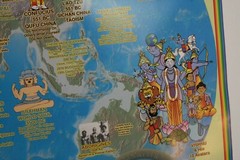 HISTORY OF WORLD BELIEFS Comparative Religions Art Work Map Educational 24x 36