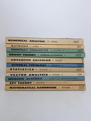 Vintage Lot of 11 Schaum’s Outline Series Mixed Theory & Problems Math PB- Good