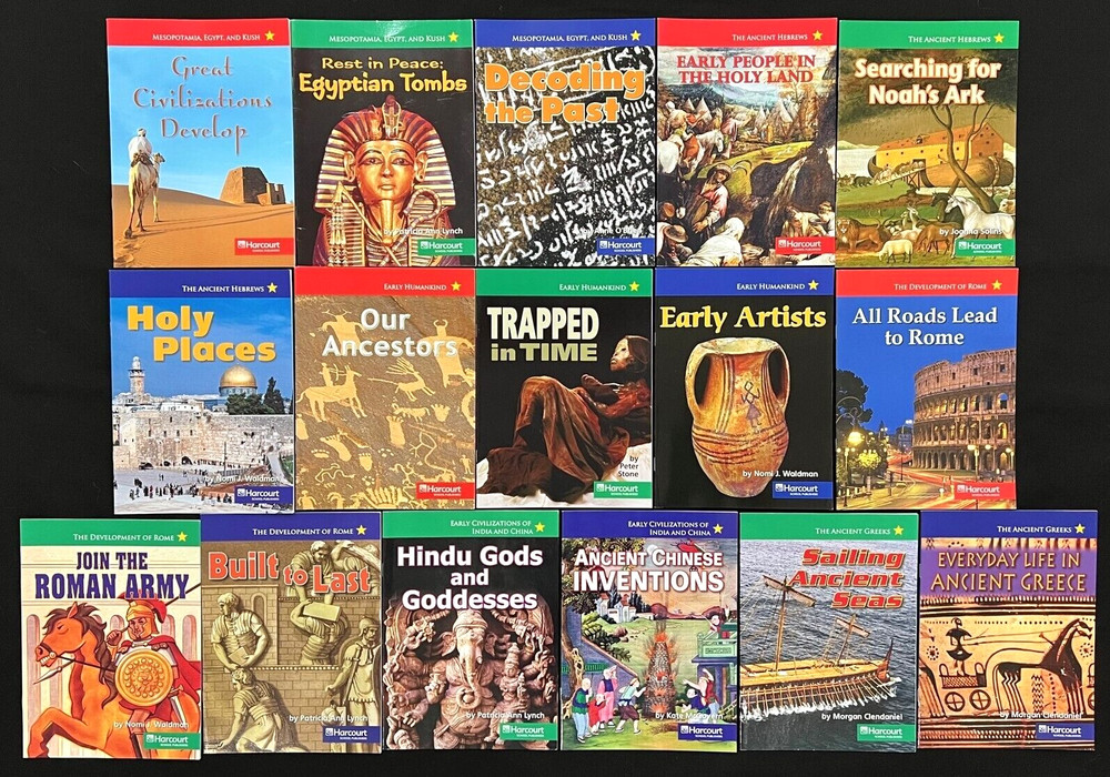 6th – 7th -HARCOURT LEVELED READERS (CIVILIZATIONS) (16 books) (2005, Harcourt)