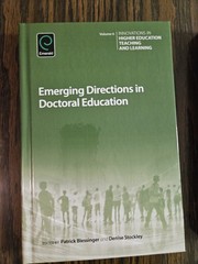 Emerging Directions in Doctoral Education, Hardcover by Blessinger, Patrick (…
