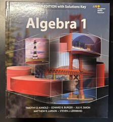 Houghton Mifflin Harcourt Algebra 1 Teacher Edition with Solutions Key