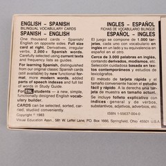 Bilingual Spanish-English Vocabulary Cards (Vis-Ed) Box of 1000