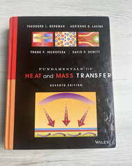 Wiley Fundamentals of Heat & Mass Transfer 7th Ed Hardcover Bergman et al