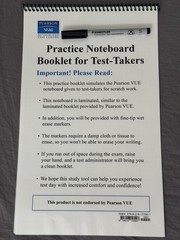 NAPLEX, MPJE, MCAT, NCLEX Prep Erasable Whiteboard (Noteboard booklet) w/ Marker