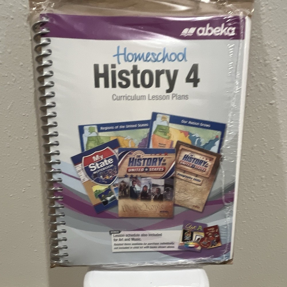 Abeka Homeschool History 4 Curriculum Lesson Plans Spiral Bound English