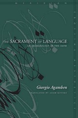 Giorgio Agamben The Sacrament of Language (Paperback)