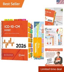 Waterproof Coding Tabs with Alignment Guide for ICD-10-CM Expert 2026 Guide
