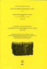 George Boustronios : A Narrative of the Chronicle of Cyprus 1456-1489, Hardco…