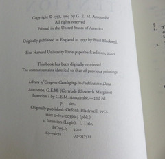 Intention by G.E.M. Anscombe 2nd Edition (English) Paperback Book 2000