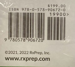 RxPrep 2022 NAPLEX Course Book for Pharmacist Licensure Exam Preparation New