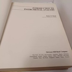 Introduction to Instrumental Analysis by Robert D. Braun