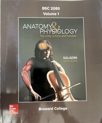 BSC 2085 Volume 1 Anatomy & Physiology Loose Leaf Book Saladin