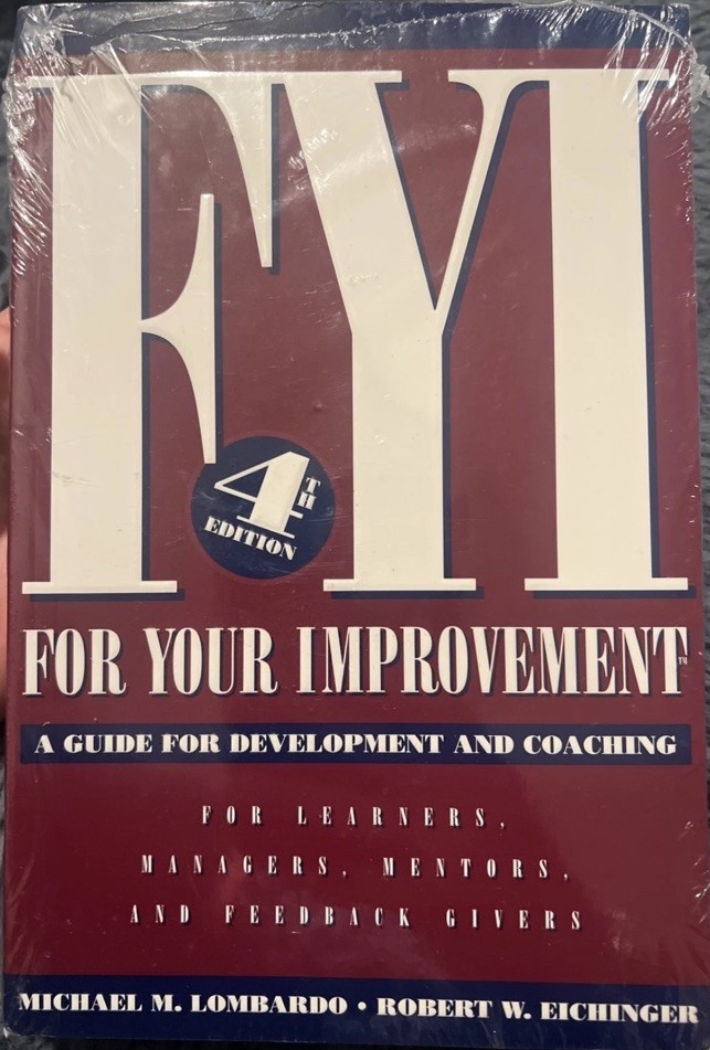 For Your Improvement by Robert W. Eichinger and Michael M. Lombardo (Book,…