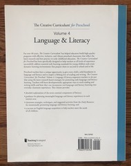 Creative Curriculum for Preschool Volume 4 – Language and Literacy – 7th Edition